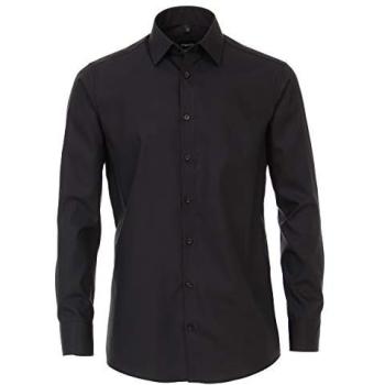 Venti Herrenhemd Uni Schwarz 47