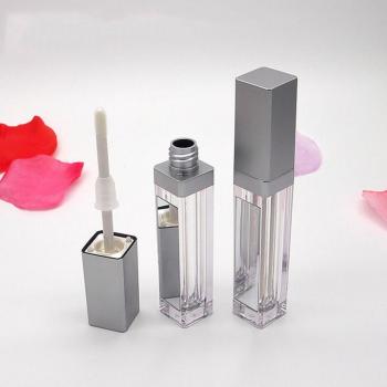 Clear 7ml Square Makeup Lip Gloss Tubes with Mirror