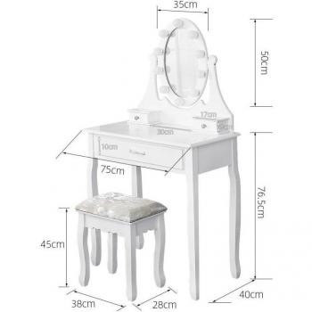 Coiffeuse nordique avec miroir