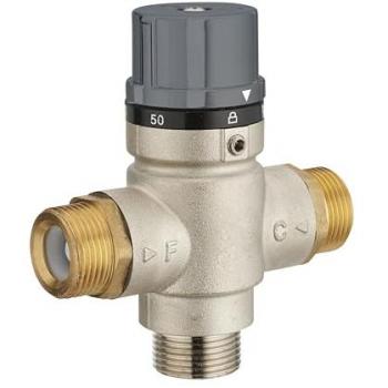 Mezclador Termostático Macho 3/4 para Calentador de Agua Quick Plomberie