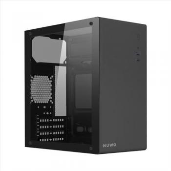 Nuwo Case Office EGUERA A111 – m‑ATX, 0,60 mm Spcc, 80 mm Front Metal Side Glass, Nero