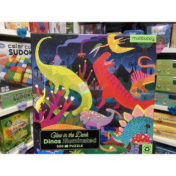 Puzzle 500p dinosaure glow in the dark
