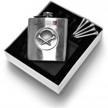 Colin Montgomerie Personalized Hipflask and Funnel Set
