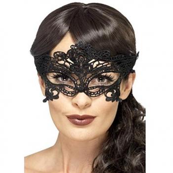 Black Velvet Filigree Eye Mask