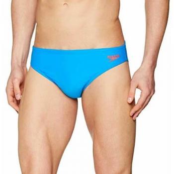 Speedo Endurance 10, 5 cm, Tenue de bain pour homme, Bleu vif / Rouge feu, 34