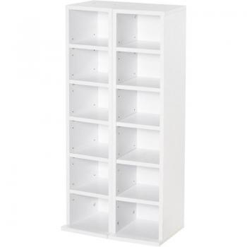 Set di Mobile Libreria per CD e DVD 12 Ripiani, Totale 204 unità