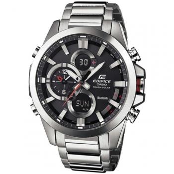 Casio Edifice Silber/Schwarzes Sportzeitmesser – Referenz ECB‑500D‑1AER