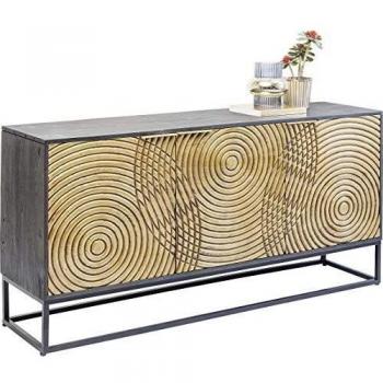 Aparador Contemporáneo 160 x 40 cm de Madera de Mango y Acacia con 3 Puertas