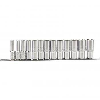 DRAPER 1/2 Sq. Dr. Imperial Deep Sockets on a Metal Rail (13 Piece) | 16500