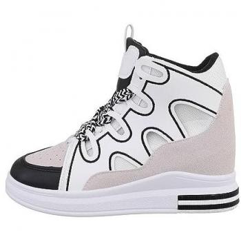 Ital Design Damen High Top Sneakerboot – Eleganter Wedge-Style für den Alltag
