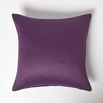 Housse de coussin aubergine à motifs 45 cm