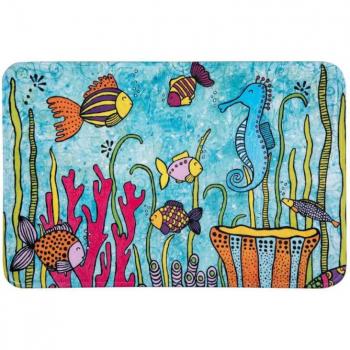 Tappeto da doccia Ocean life in poliestere multicolore 45 x 80 cm