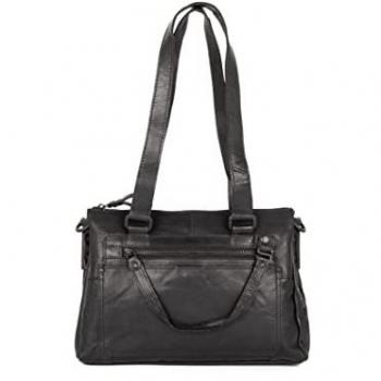 Spikes & Sparrow Shopper, Damen, Leder, schwarz