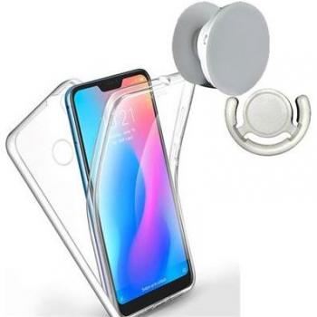 Protector 3‑en‑1 360° con Popsocket y Soporte Blanco para Xiaomi Mi 8 Lite