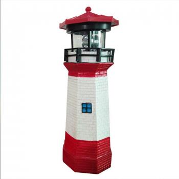 Solar Powered Rotating Lighthouse Outdoor Lighting