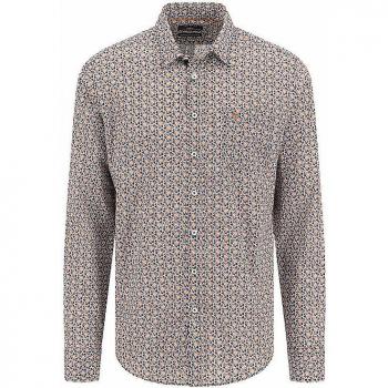 FYNCH HATTON Herren Langarmhemd Braun