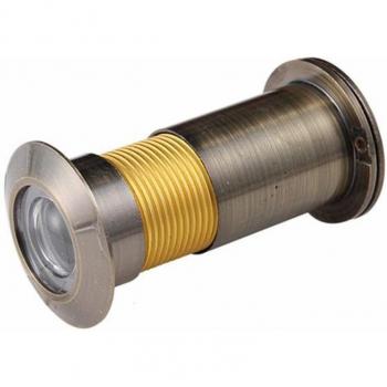 Adjustable 26mm Zinc Alloy Door Viewer, 220° Field of View, Security Eye + Privacy Cover