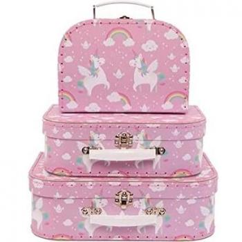 Sass & Belle 3 Unicorn Storage Suitcases
