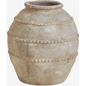 Pot décoratif en terre cuite 25 cm – Agnon SKLUM marron pierre