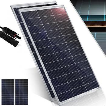 Sistema FV KESSER 18V – Paquete Doble para Cargar Baterías 12V en Caravanas