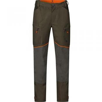 Pantalon imperméable Seeland Venture vert jade, bande réfléchissante orange