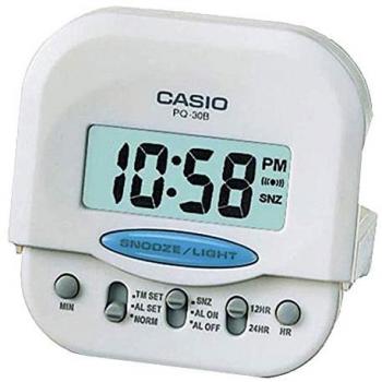 Despertador Casio 30B-7 Digital con Pantalla Blanca y Luz