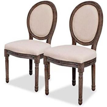 VidaXL Sedie da Pranzo 2 pz Crema