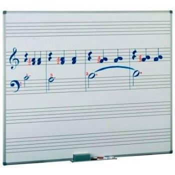 Pizarra blanca estratificada con pentagrama 122x150 cm Faibo 11P-4