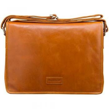 Marselisborg Lederlaptoptasche 14 mit Schultergurten – Unisex Braun