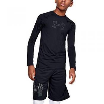Maglia a Maniche Lunghe Under Armour HeatGear per Bambini, Nero