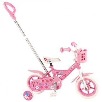 Yipeeh Flowerie Meisjesfiets 10 inch Roze