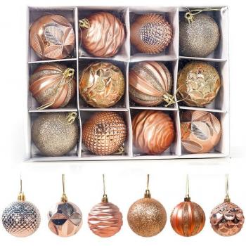 12 Pcs Shiny Christmas Tree Decorations