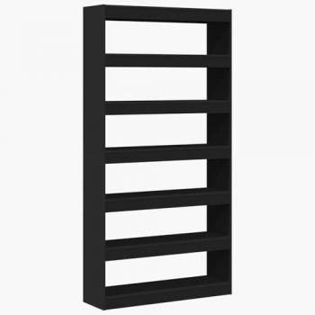 Scaffale Libro Nero in Legno Confezionato