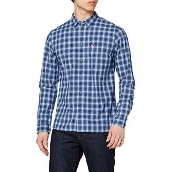 Tommy_Jeans Chemise à Carreaux Essentielle TJM, Bleu (Dutch Blue/Multi 0mu), Medium Homme