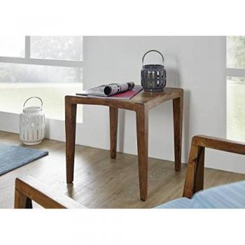 Beistell‑Tisch Ancona – Sheesham Holz, 50 × 50 × 50 cm, lackiertes Braun (Artikel 111)