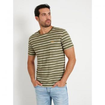 T-Shirt a Righe con Design