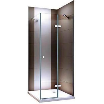 Douche 80×80 cm à Porte Rotative, Revêtement Anti‑Bactérien