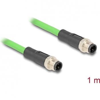 Cable de 1 m M12 DELOCK 80416 (Macho a Macho) – 4 Puntos