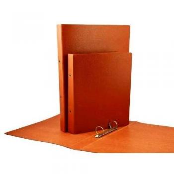 Cartella portadocumenti 20x27x55 cm 2 anelli marrone