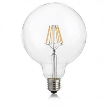 10 Lampadine LED Globo D125 E27 8W 3000K Dimmerabile Trasparente