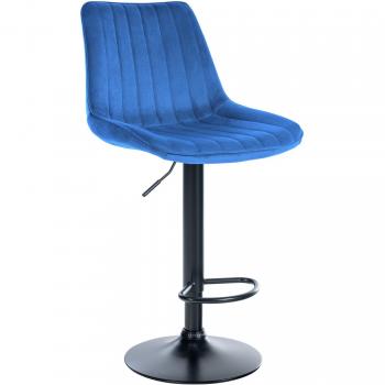 Tabouret de Bar Chic Bleu Couture Verticale