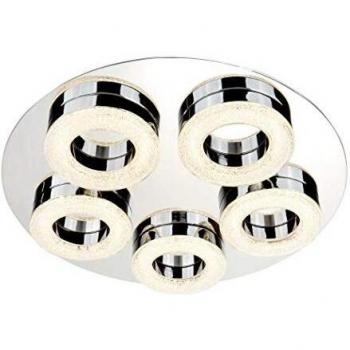 Montaggio Flush 5 LED Ice Glass Polo Chrome