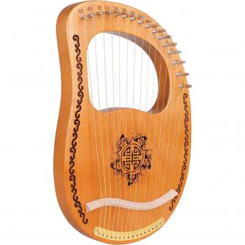 16-Tone Harp for Children and Adults in Mahogany with Tuning Wrench