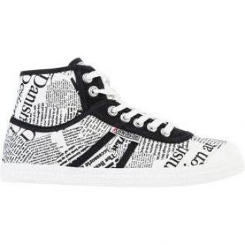 Kawasaki para mujer. K202413 Zapatillas News Paper blanco (39), Tela, Plano, Cordones, Casual, Kawasaki outlet 2024