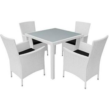 Gartenset 5-teilig mit Tisch und Stühlen