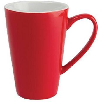 Olympia Cafe Latte Cups Red 454ml 16oz Espresso Mugs