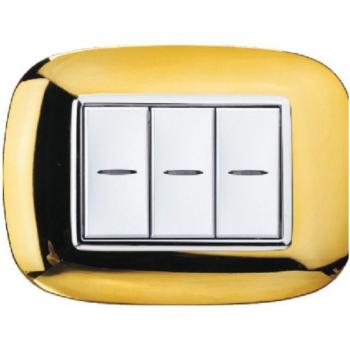 Plaque Ovale 3-4-6 Modules Or Poli Compatible Axolute