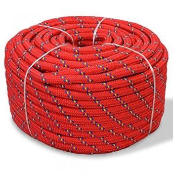 Corde de bateau tressée en bobine Polyester 14 mm x 50 m