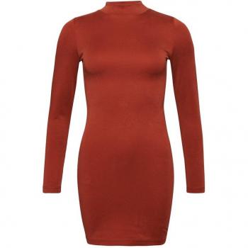 Robe Superdry femme, courte, jersey, col cheminée, Rouge, Taille: 42