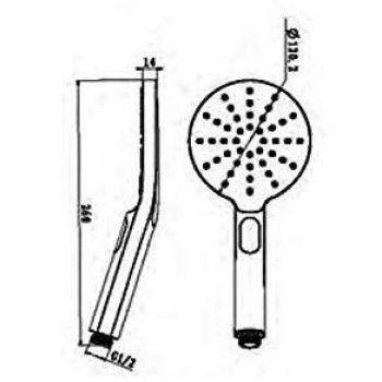 Aroha Manette de Douche 3 Fonctions Blanche